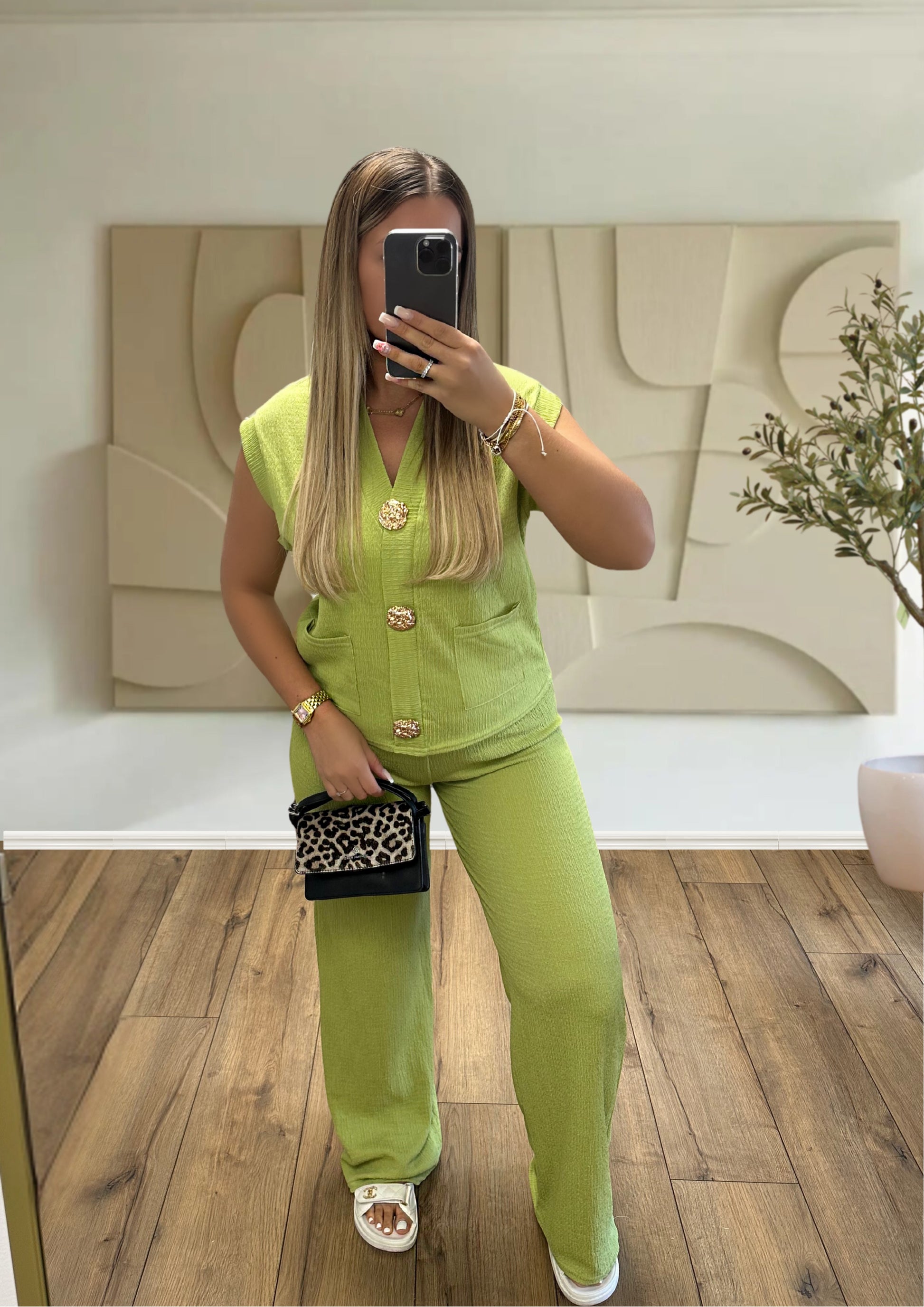 ENSEMBLE LARA VERT PISTACHE