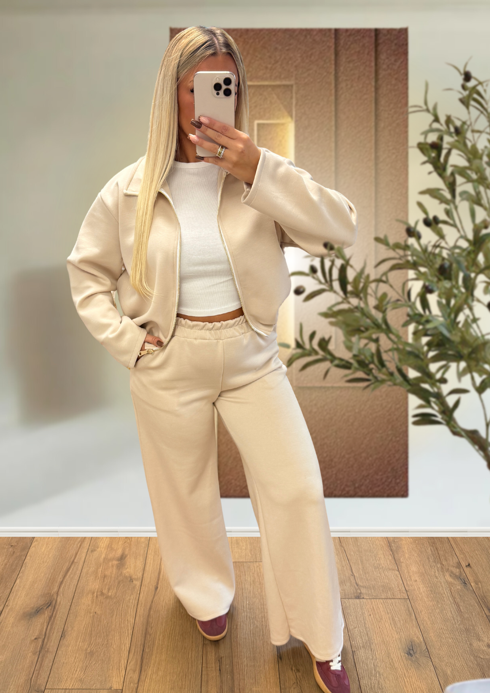 ENSEMBLE A ZIP BEIGE