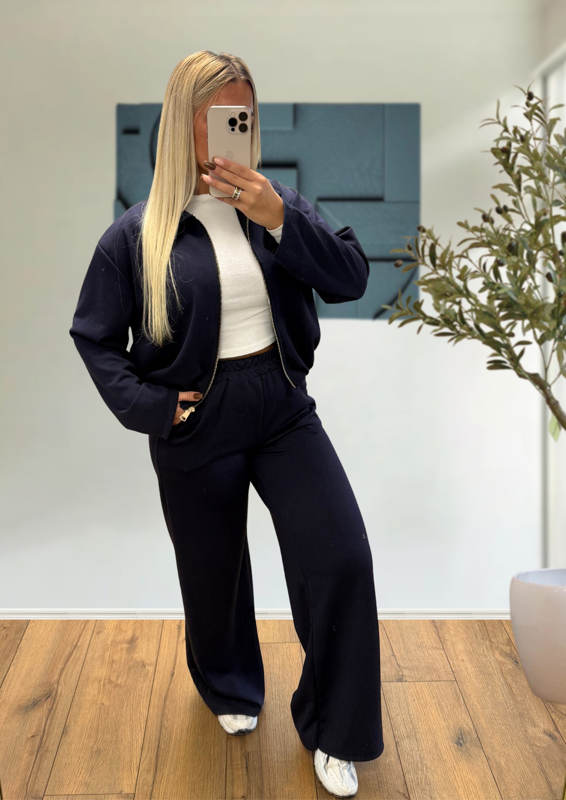 ENSEMBLE A ZIP BLEU MARINE