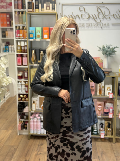 Blazer en cuire