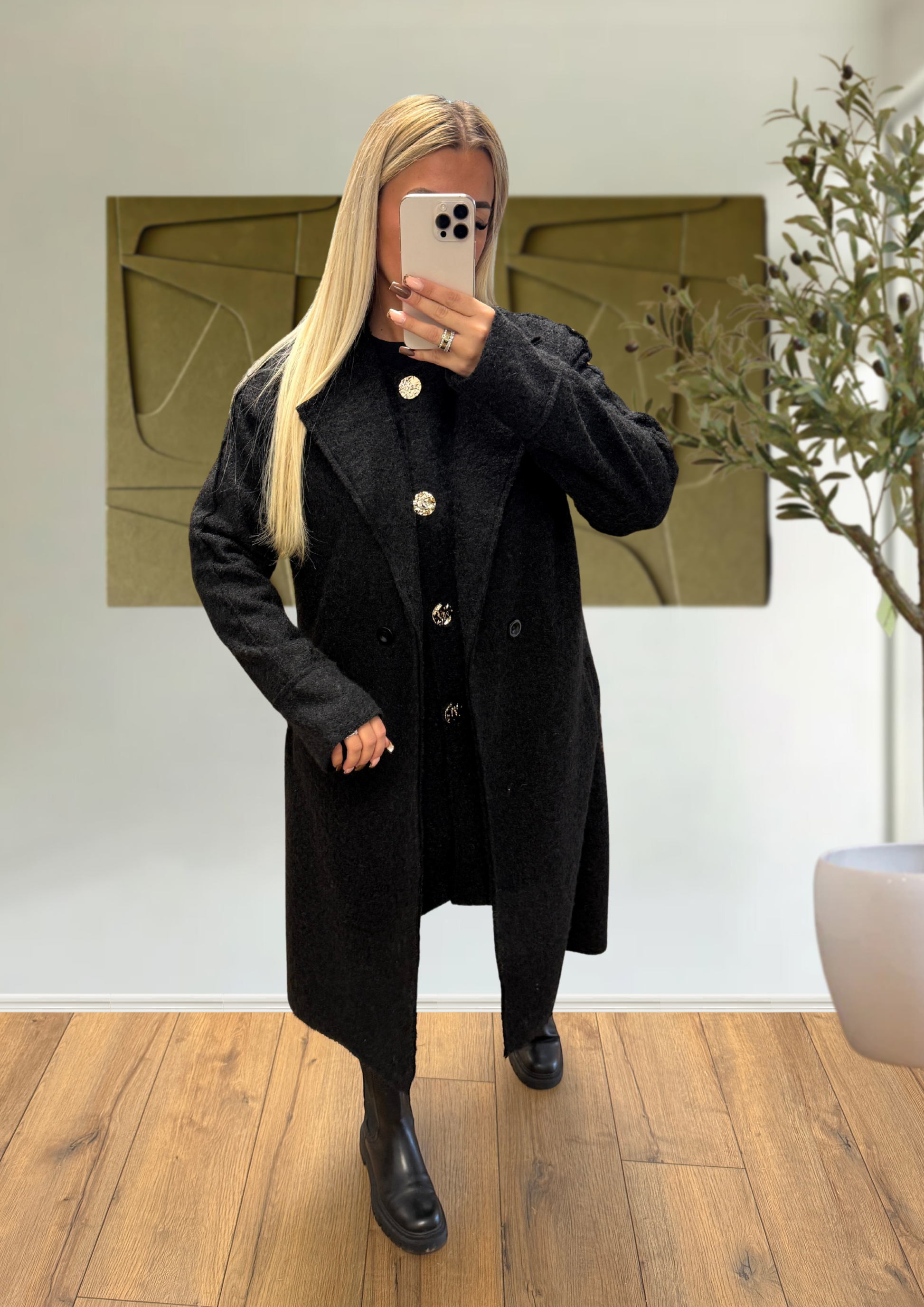 MANTEAU LONG NOIR