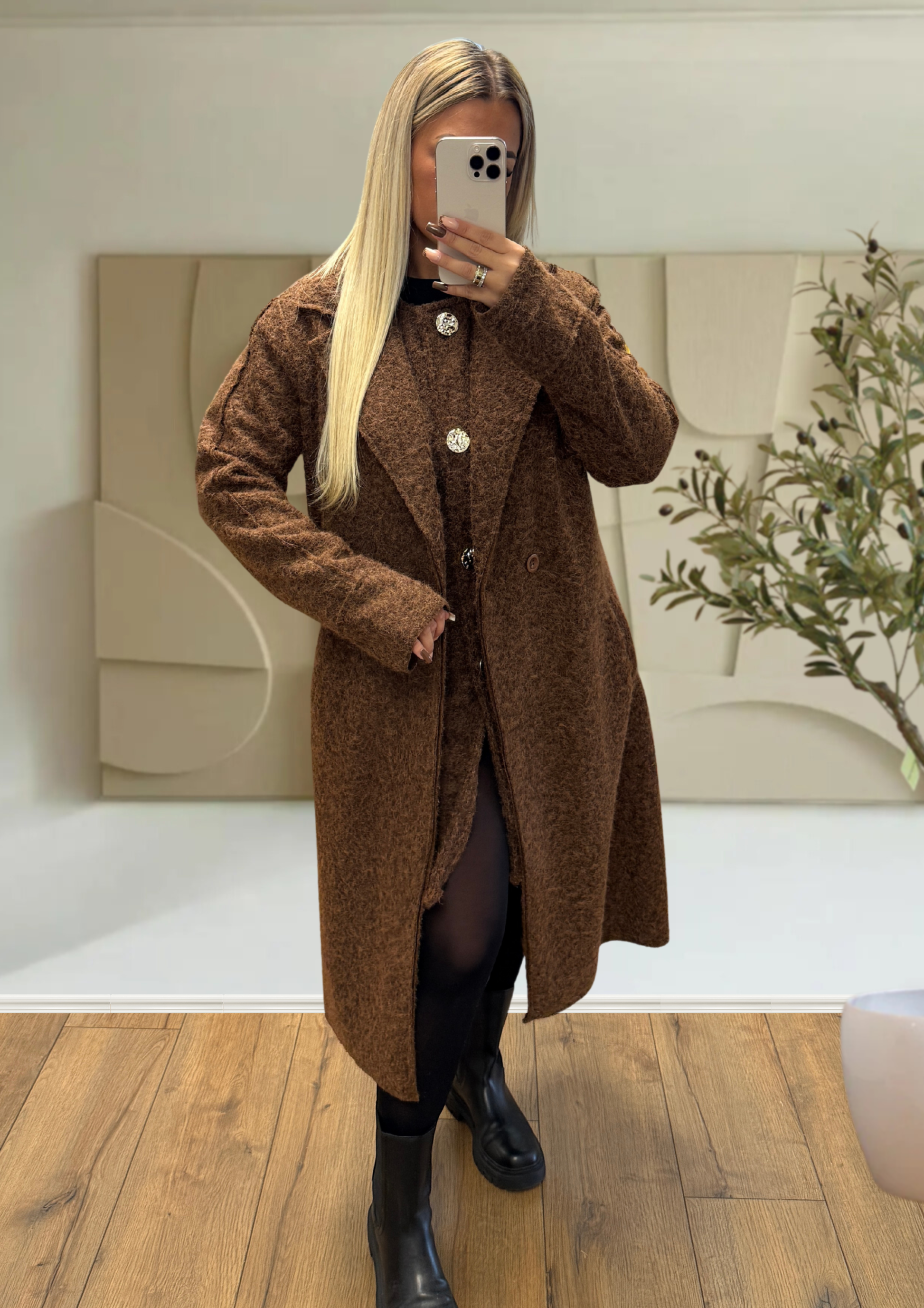 MANTEAU LONG CHOCOLAT