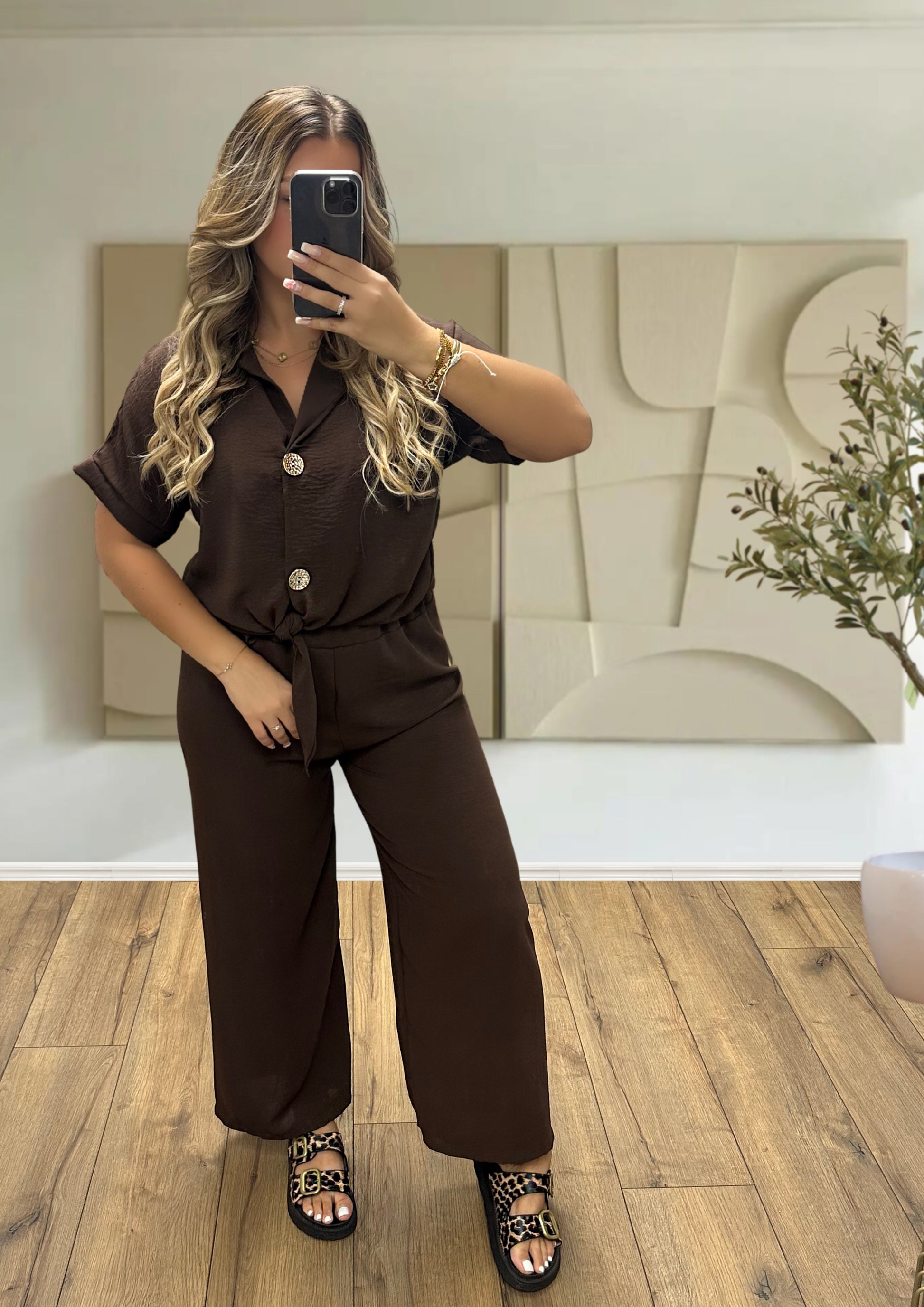 ENSEMBLE A NOUER NOEUD D'OR MARRON