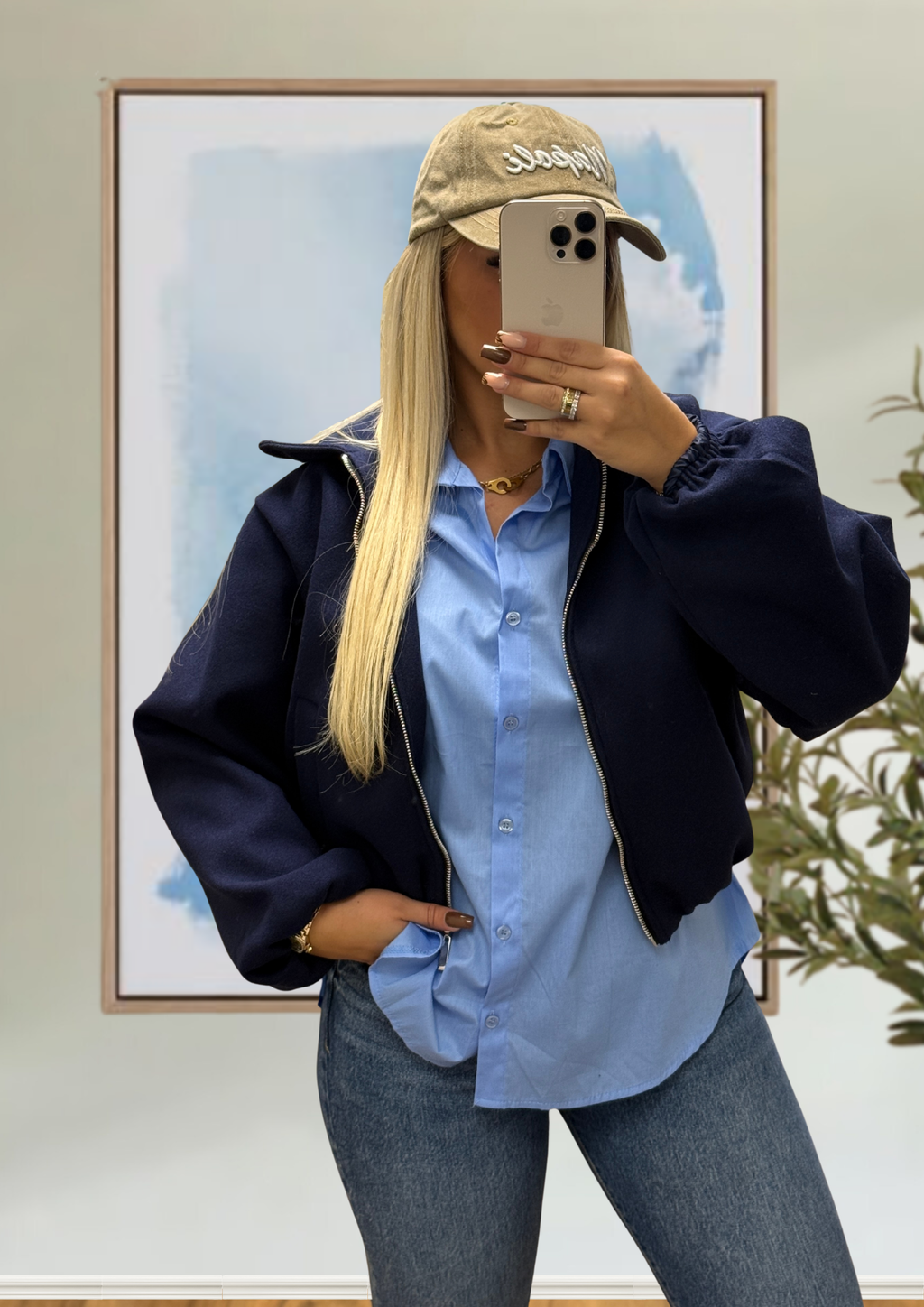 BOMBER À MANCHES BOUFFANTES