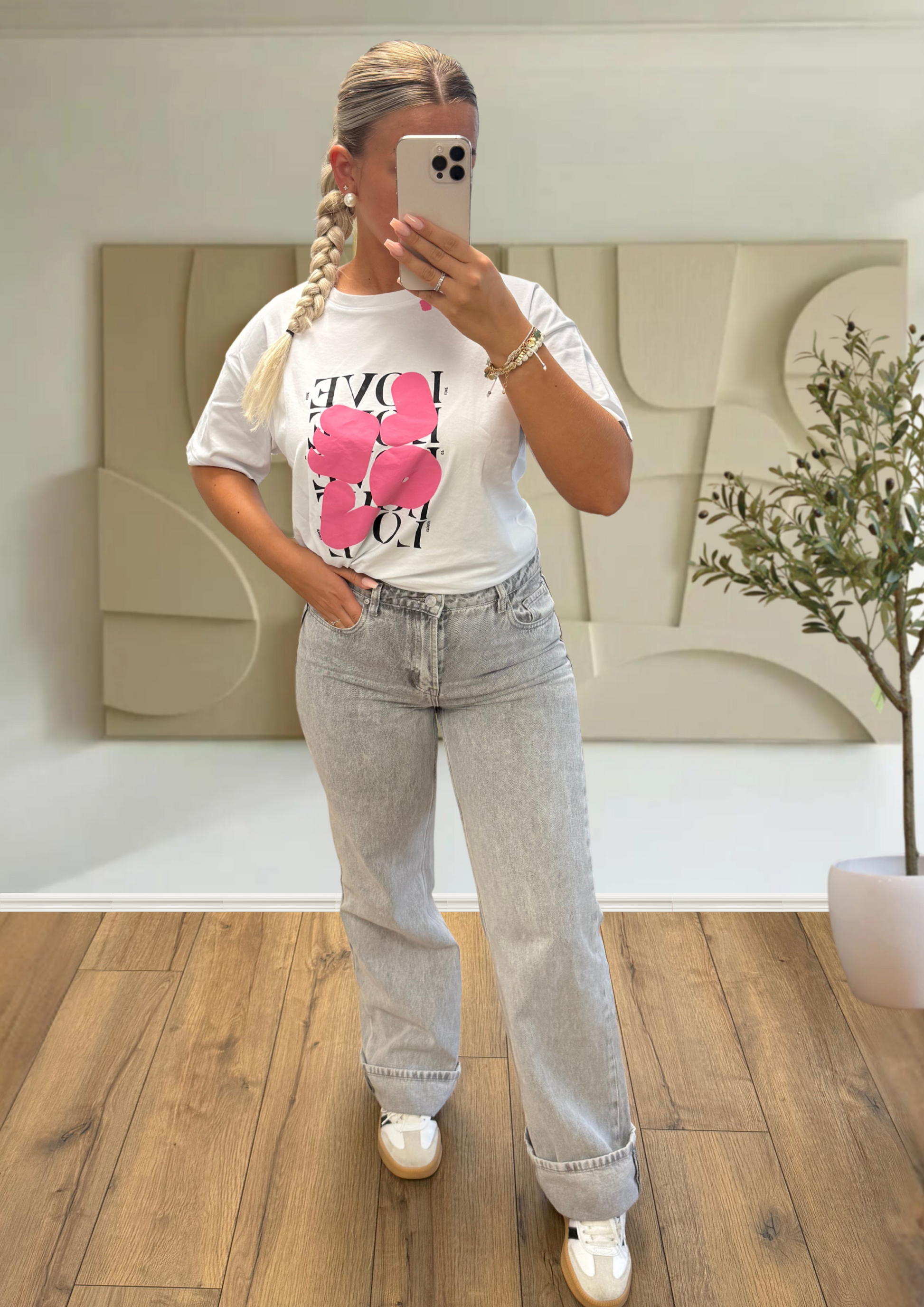 Jeans droit taille haute