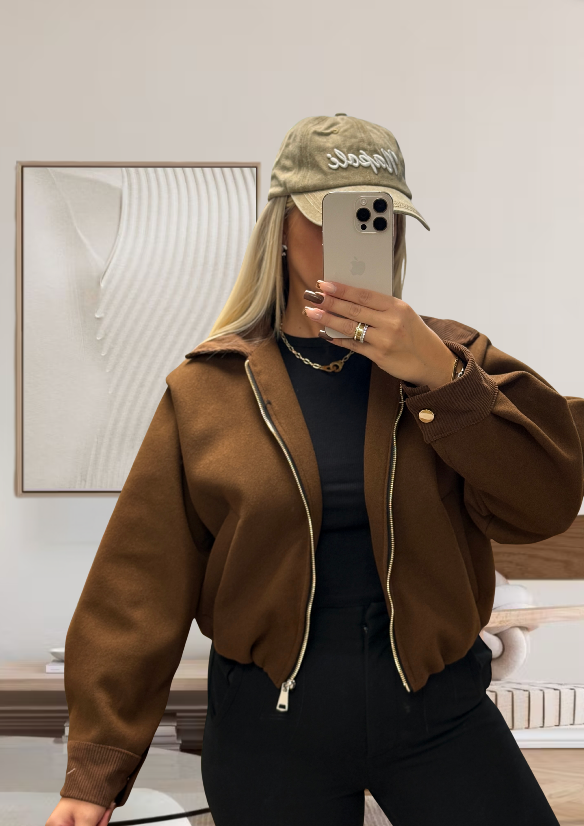 BOMBER A COL ET MANCHETTES EN VELOURS